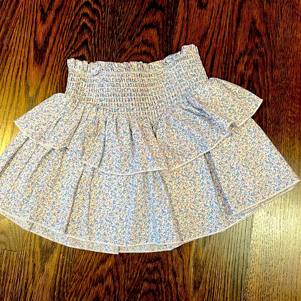 Katie j floral skirt. Girls size L blue and pink floral